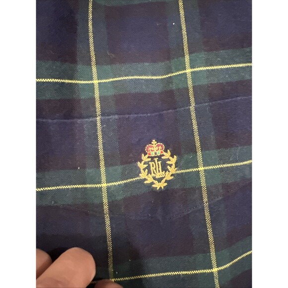 Vintage Ralph Lauren Long Sleeve Button Oxford Crown Polo Crest Men’s XL - Picture 10 of 10